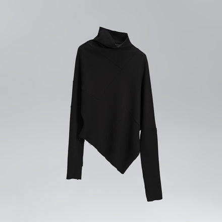 Asymmetric Long Sleeve(Black)