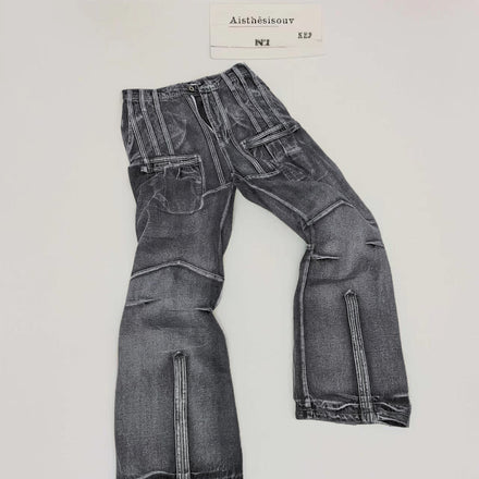 AIS washed DENIM [GREY]