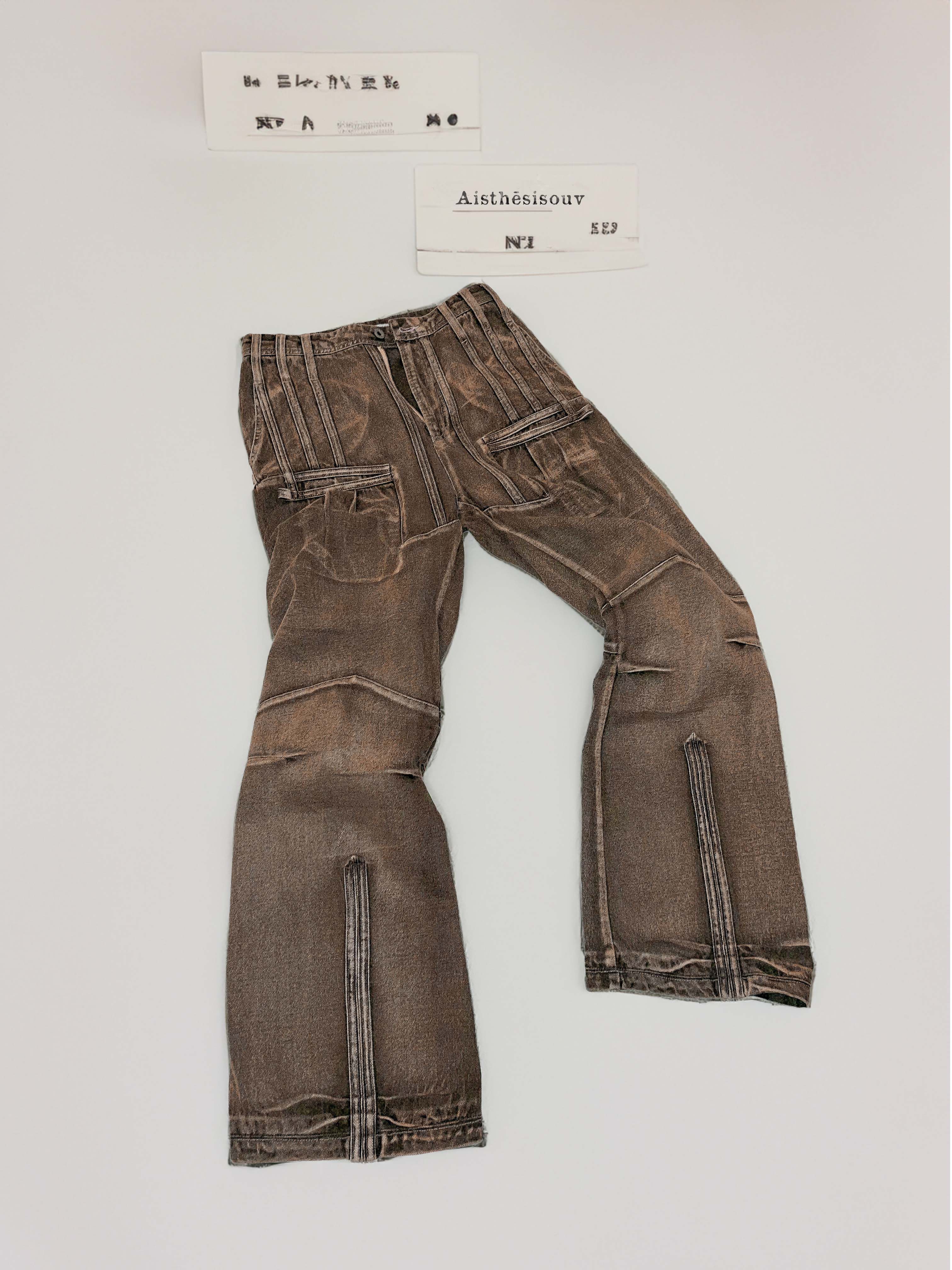 AIS washed DENIM [BROWN]