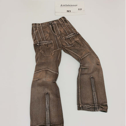 AIS washed DENIM [BROWN]