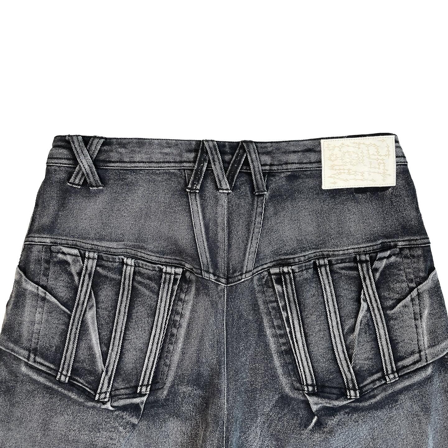 AIS washed DENIM [GREY]