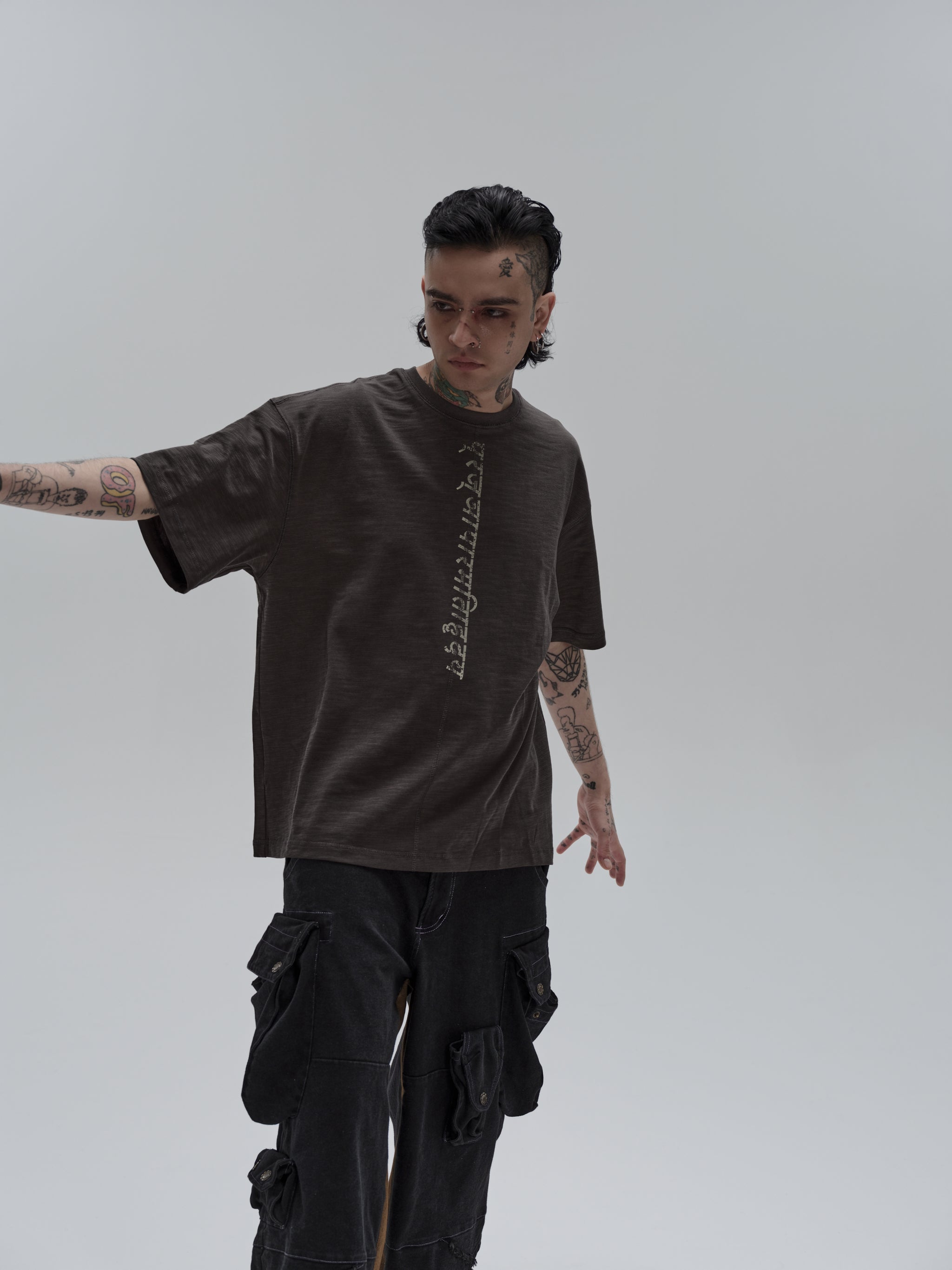 Heart Sutra Tee Shirt [Grey]