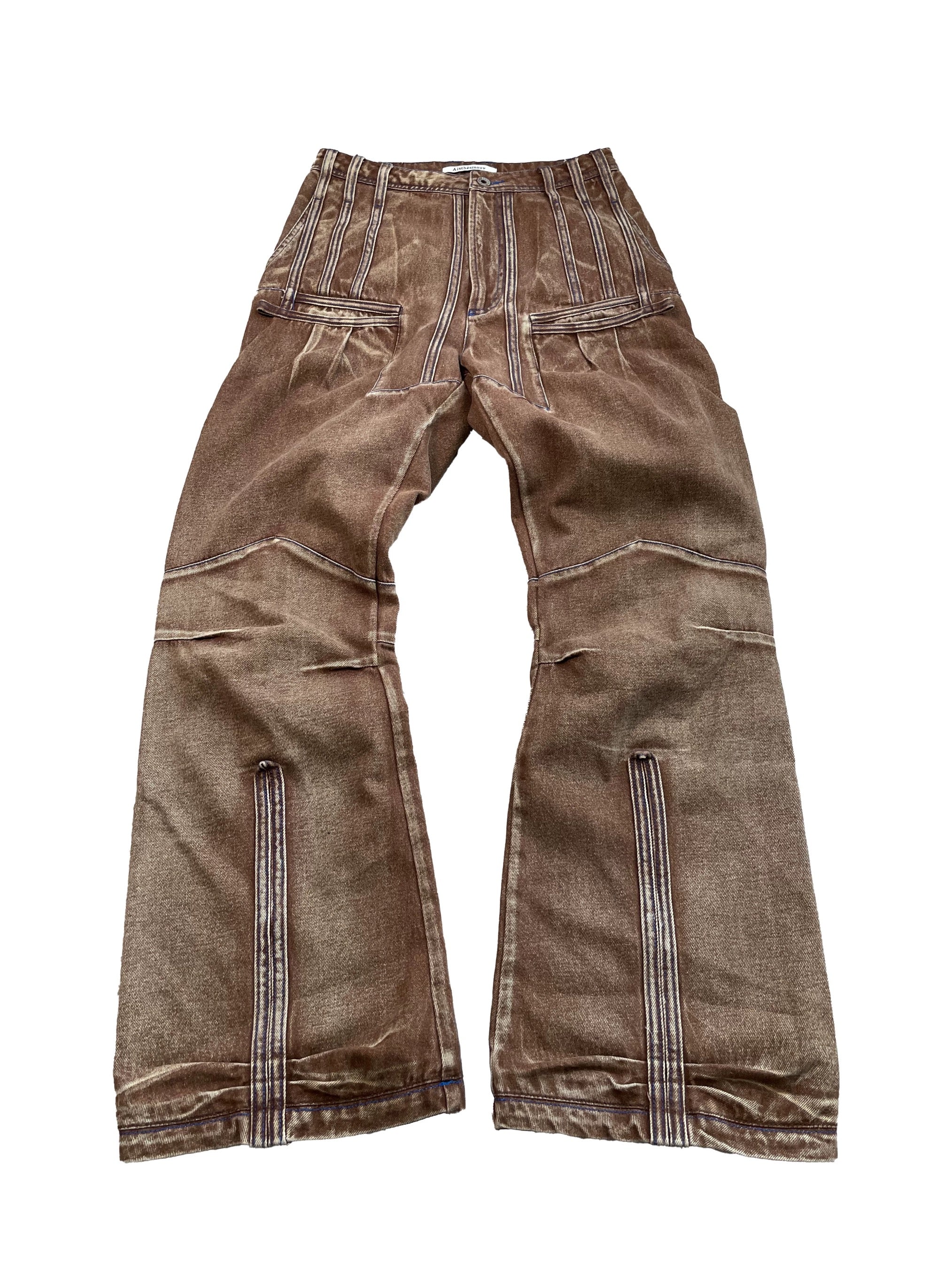 AIS washed DENIM [BROWN]