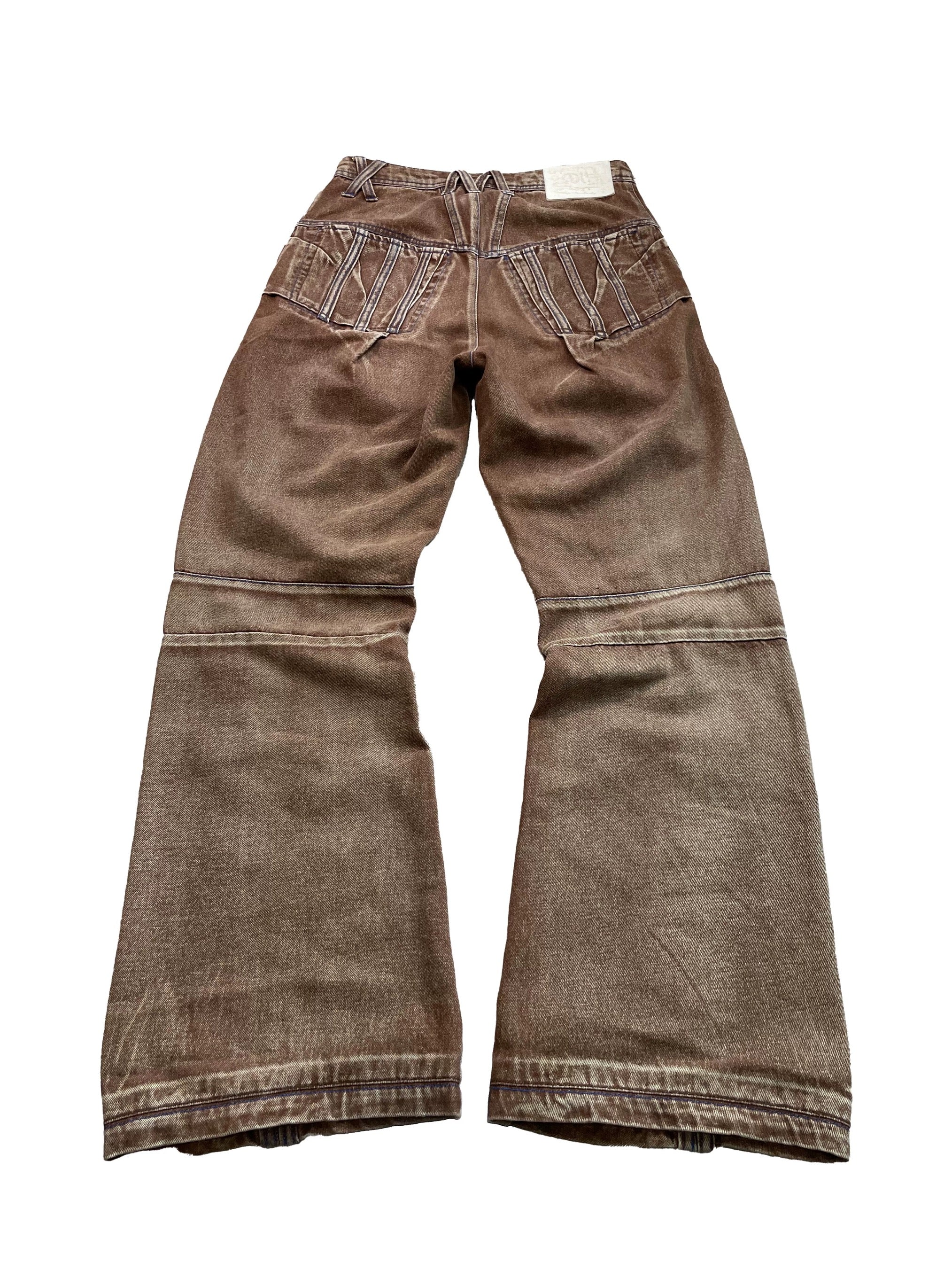 AIS washed DENIM [BROWN]