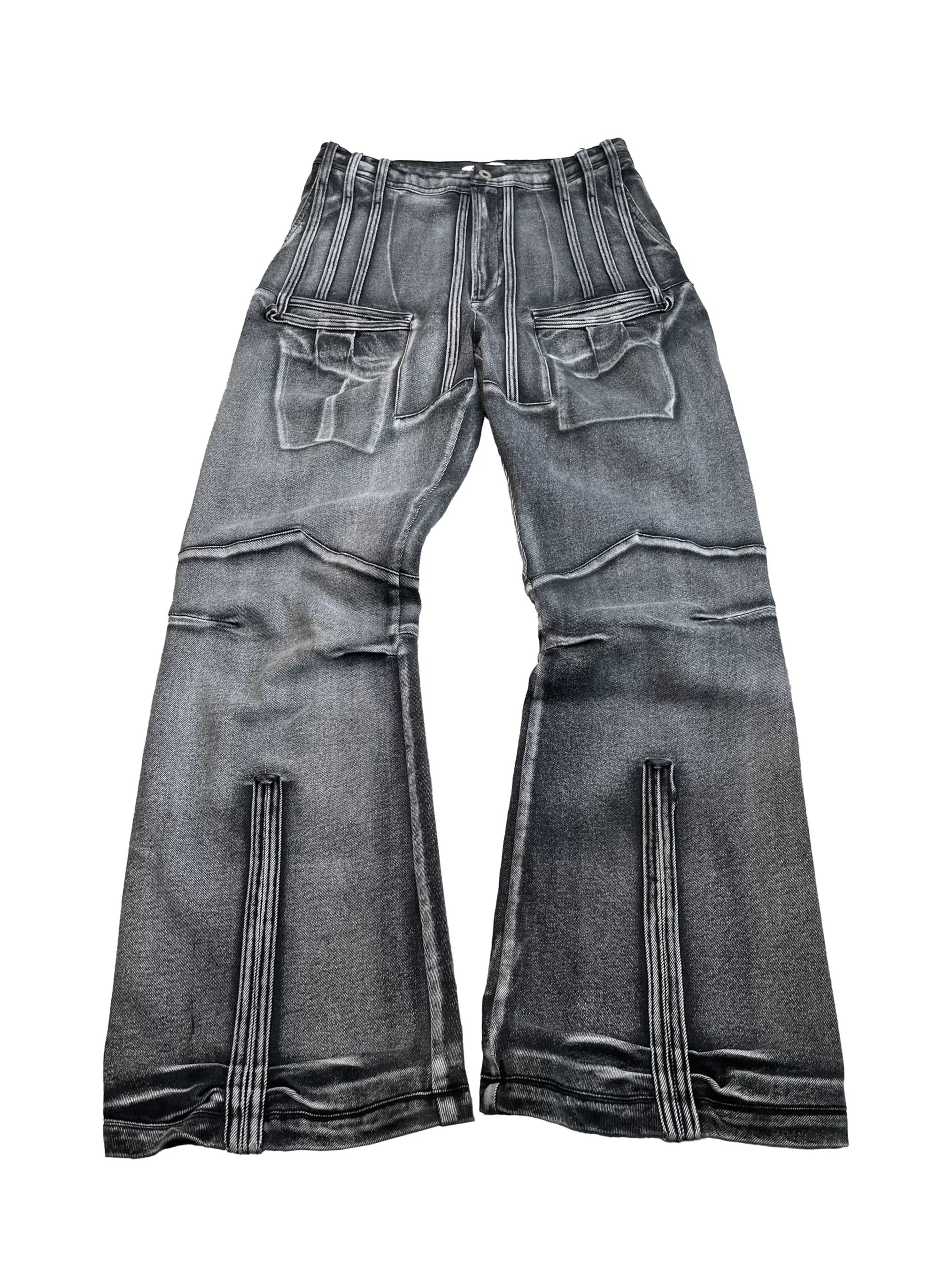 AIS washed DENIM [GREY]